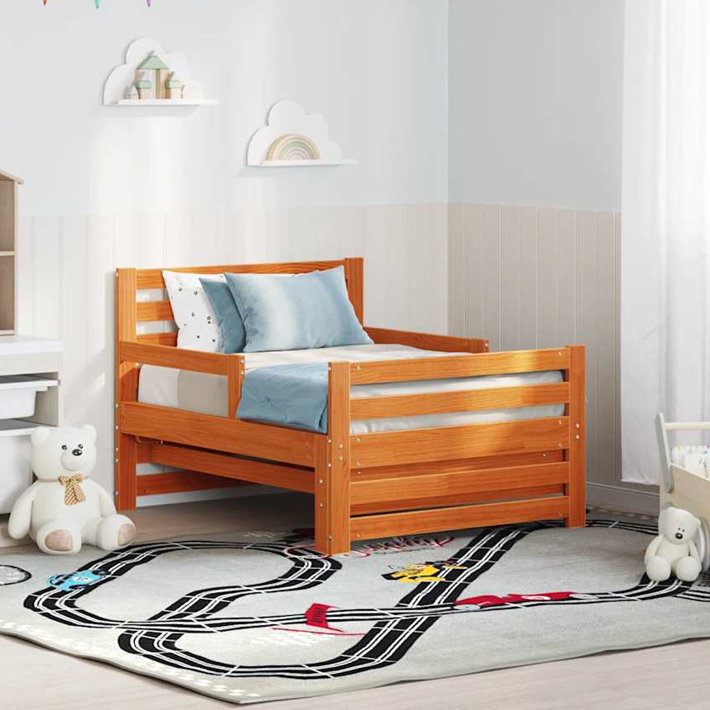 Anaheim Wooden Extendable Kids Bed In Brown