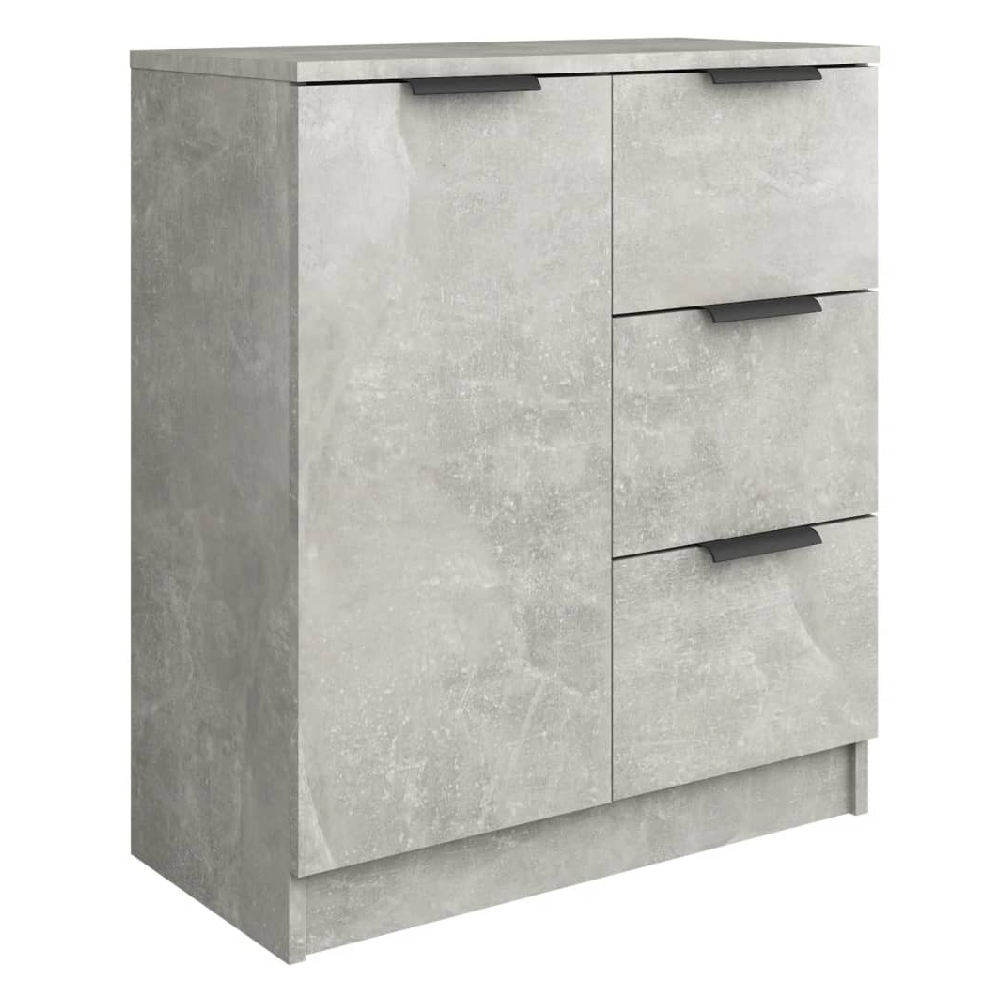 Anaheim Wooden Sideboard With 1 Door 3 Drawers In Concrete Grey