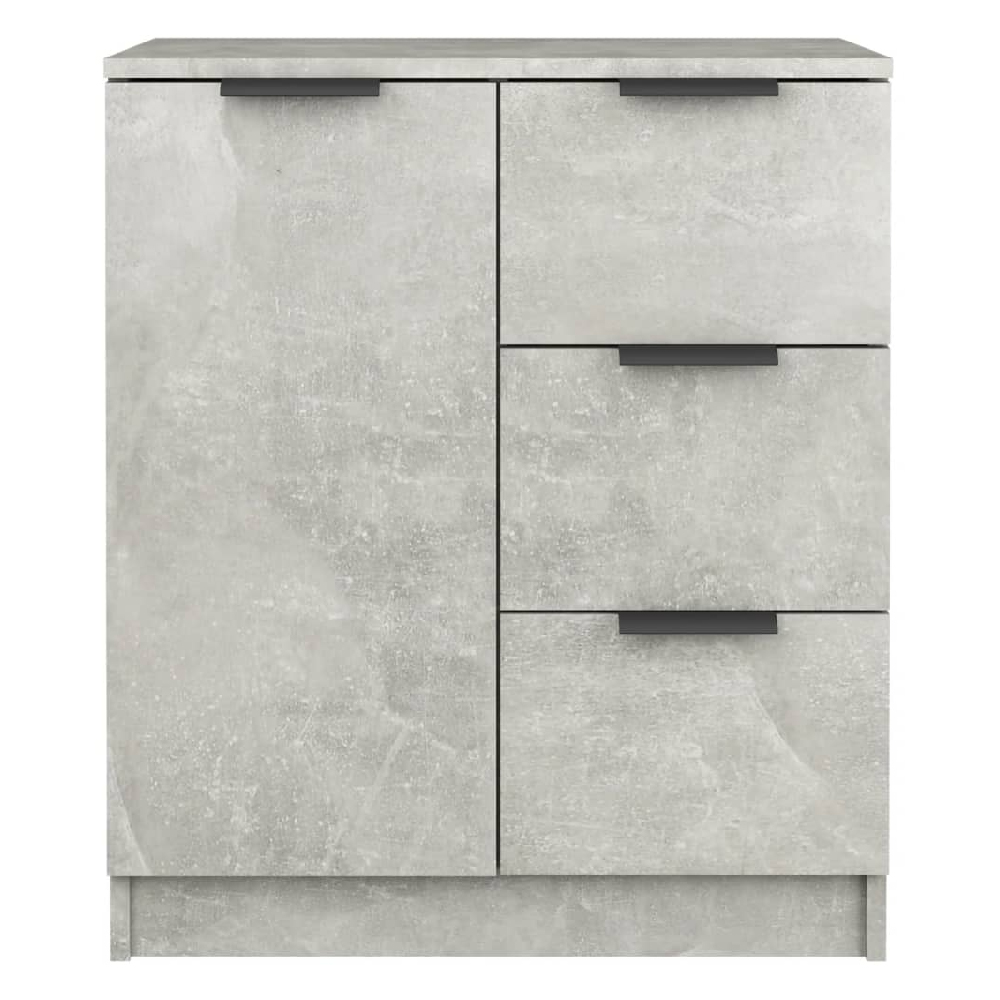 Anaheim Wooden Sideboard With 1 Door 3 Drawers In Concrete Grey