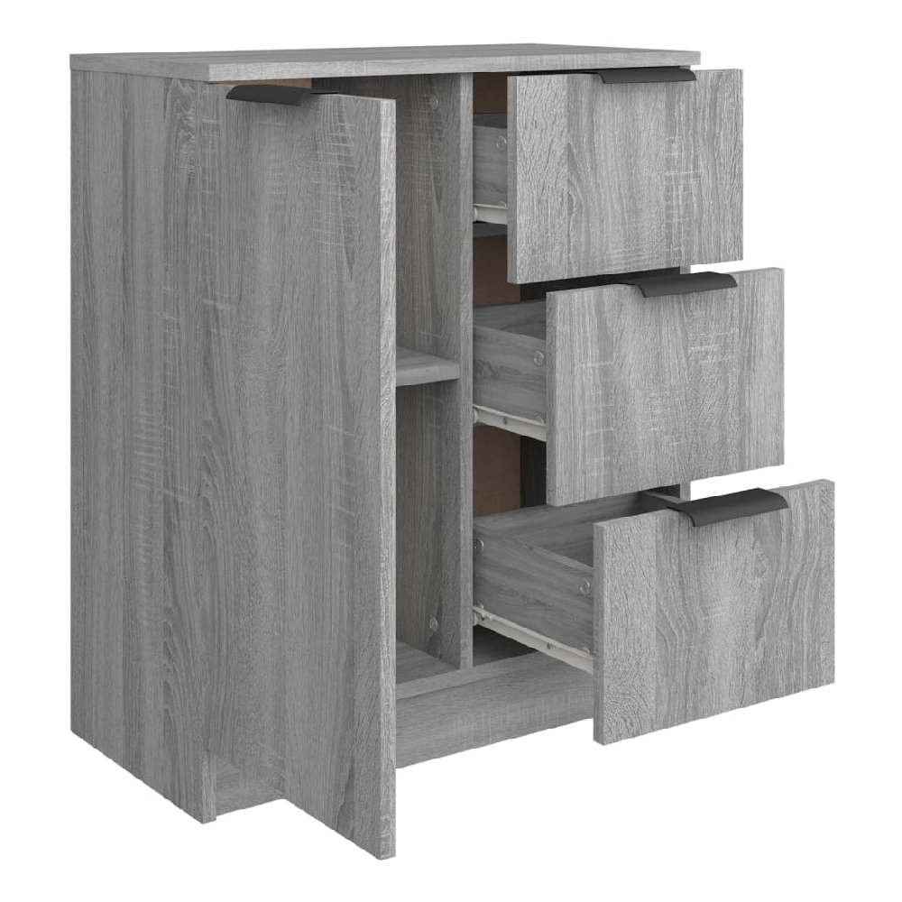 Anaheim Wooden Sideboard With 1 Door 3 Drawers In Grey Sonoma
