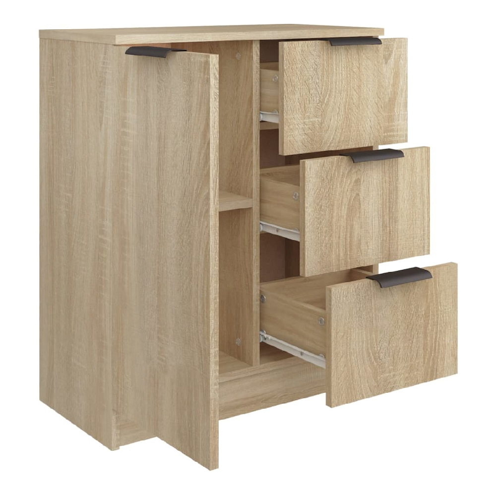 Anaheim Wooden Sideboard With 1 Door 3 Drawers In Sonoma Oak
