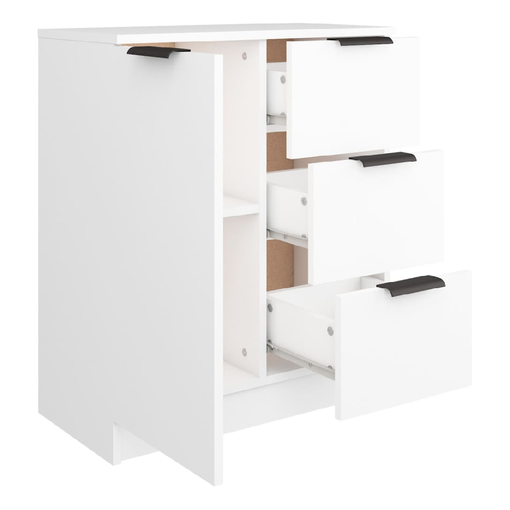 Anaheim Wooden Sideboard With 1 Door 3 Drawers In White