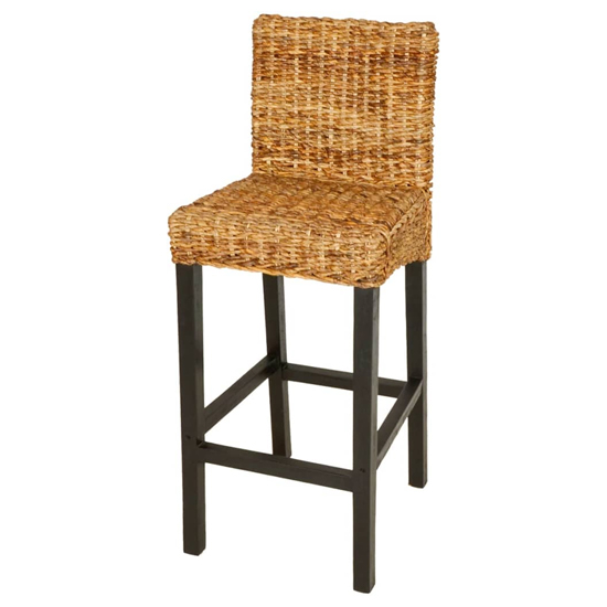 Anais Outdoor Dark Brown Wooden Bar Chairs In A Pair