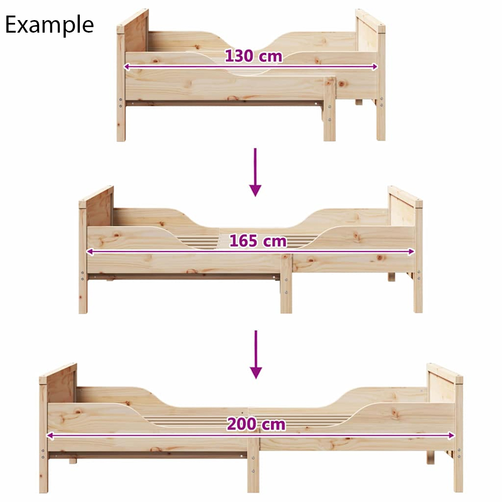 Anchorage Wooden Extendable Kids Bed In Natural