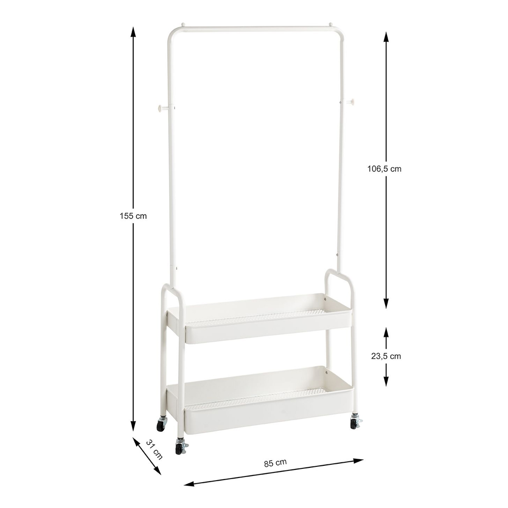 Andalusia Metal Coat Stand In White