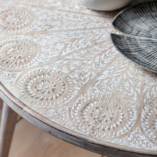 Andalusia Round Mango Wood Coffee Table In Natural And White_3