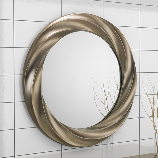 Alexia wall mirror oval in gold finish £169.95 gofurniture.co.uk