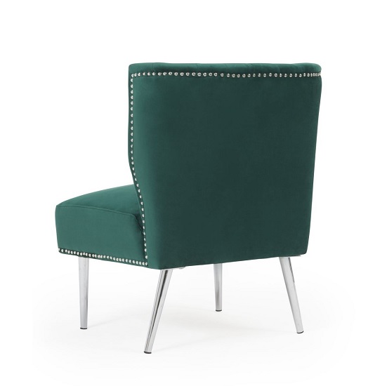 Andean Modern Accent Chair In Green Velvet With Metal Legs Furniture in Fashion