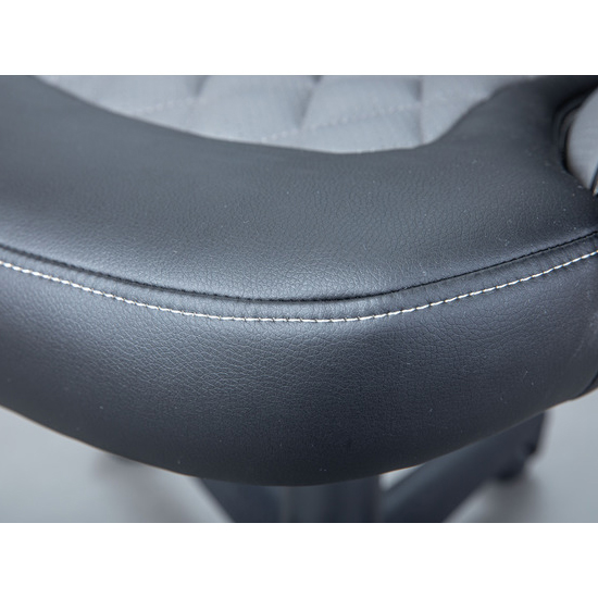Ando Faux Leather Gaming Chair In Black And Grey_5