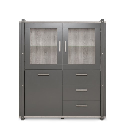 Andora Wooden Highboard In Sorrento Oak And Anthracite_7