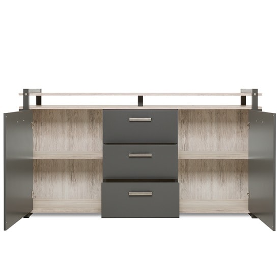 Andora Wooden Sideboard In Sorrento Oak And Anthracite_4