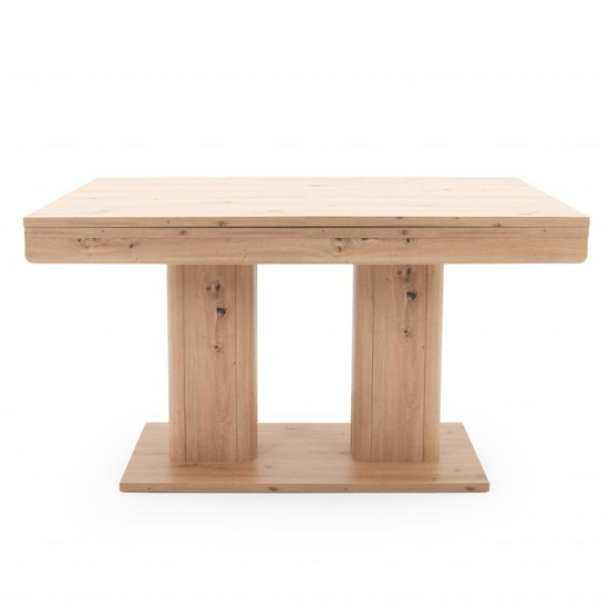Andorra Wooden Extendable Dining Table In Artisan Oak_2