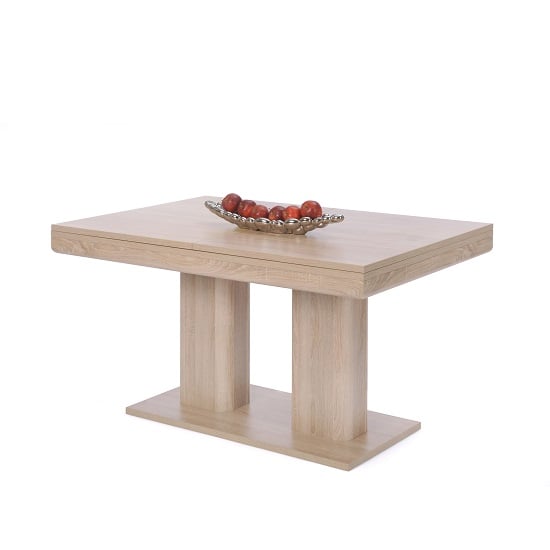 View Andorra wooden extendable dining table in sonoma oak