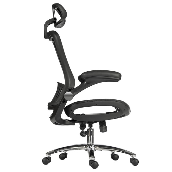 Andrea Luxurious Executive Chair In Black Mesh With Castors_3