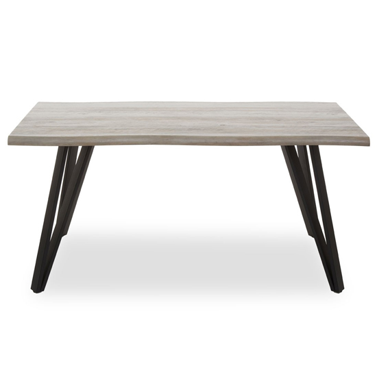 Product photograph of Andria Rectangular Wooden Dining Table In Grey from Furniture in Fashion