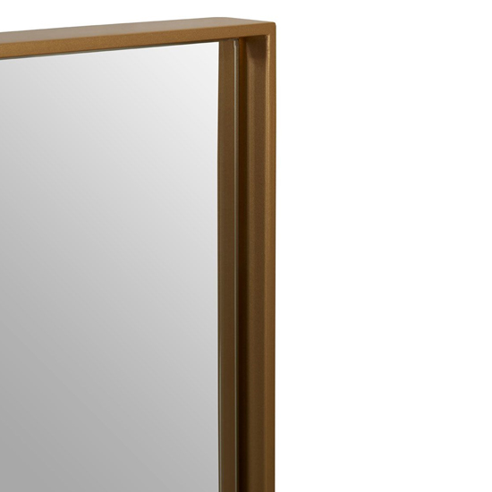 Andstima Large Square Wall Bedroom Mirror In Gold Frame