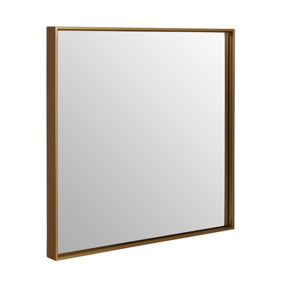 Photo of Andstima large square wall bedroom mirror in gold frame