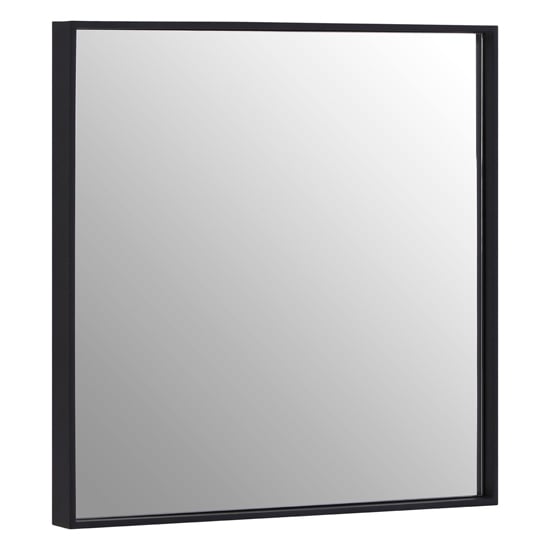 Andstima Large Square Wall Bedroom Mirror In Matte Black Frame_1