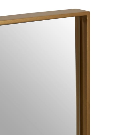 Andstima Medium Square Wall Bedroom Mirror In Gold Frame