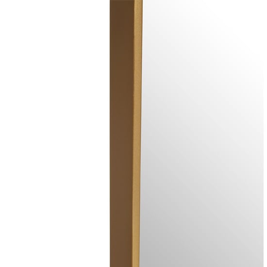 Andstima Medium Square Wall Bedroom Mirror In Gold Frame