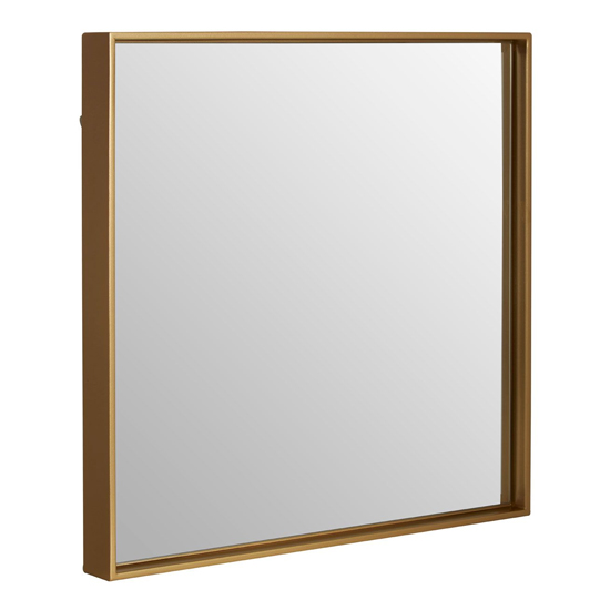 Photo of Andstima medium square wall bedroom mirror in gold frame