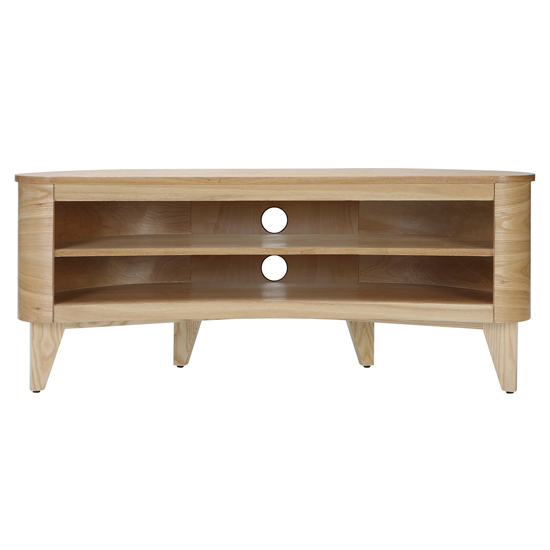 Anfossi Wooden Corner TV Stand In Oak