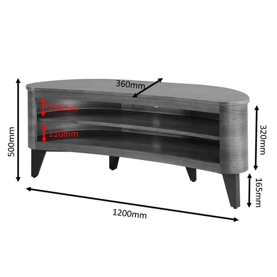 Anfossi Wooden Corner TV Stand In Oak