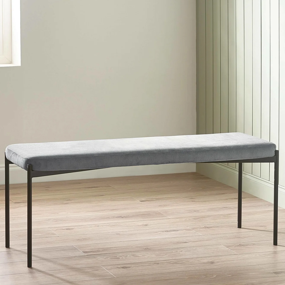 Angers Oak Wooden Dining Table With 2 Luling Grey Benches