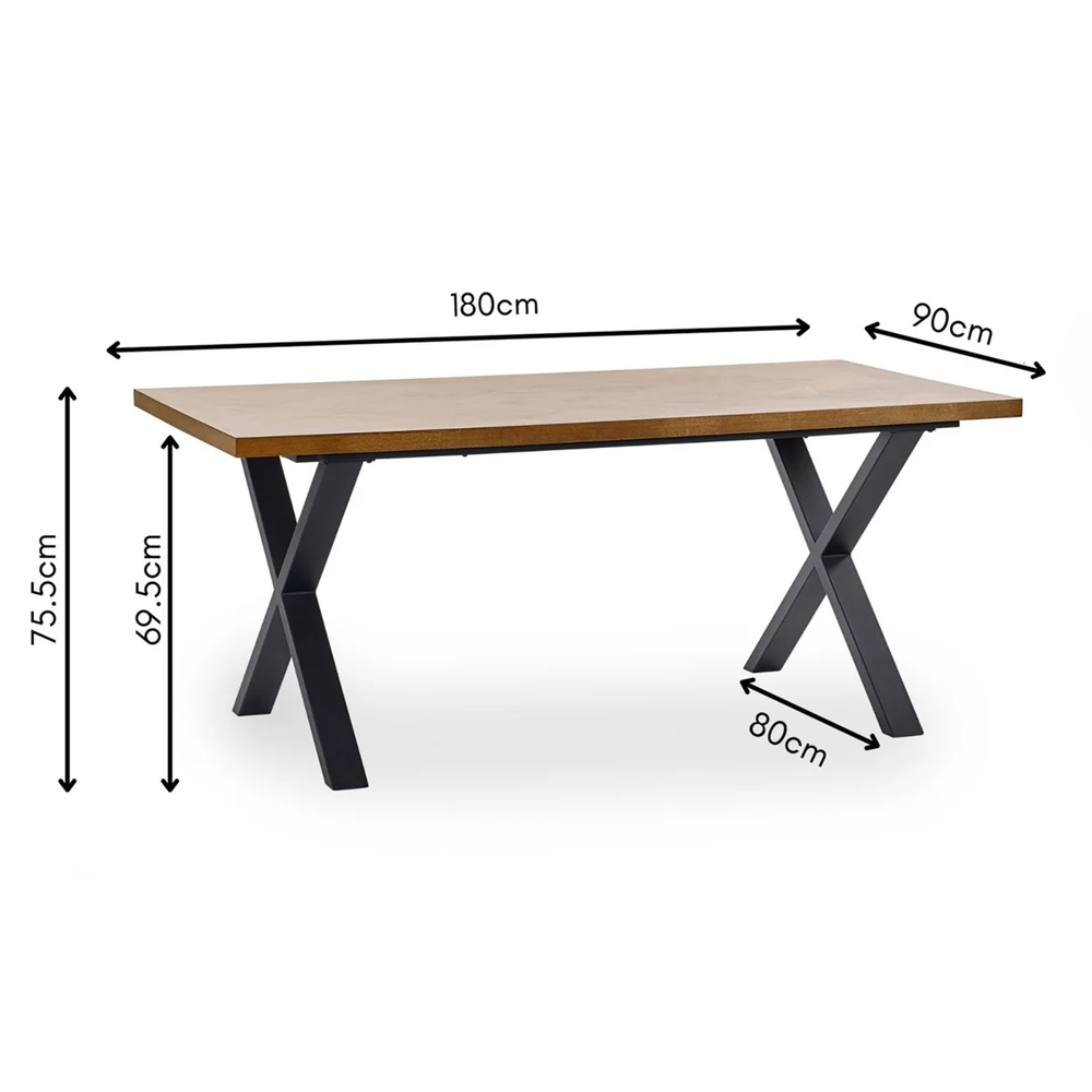 Angers Oak Wooden Dining Table With 2 Luling Grey Benches