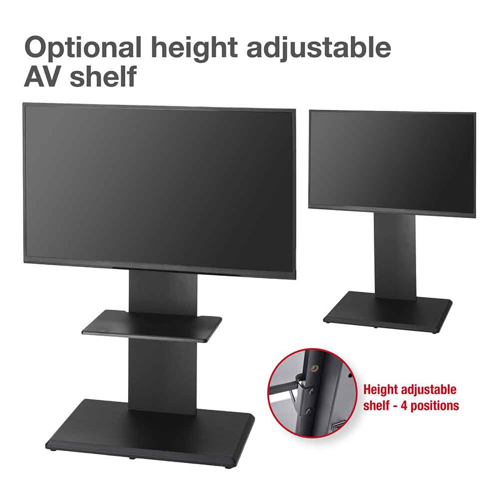 Angleton Small Wooden Pedestal TV Stand - Black