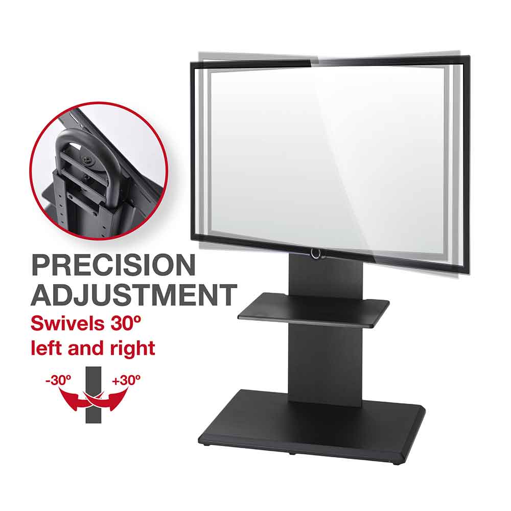 Angleton Small Wooden Pedestal TV Stand - Black