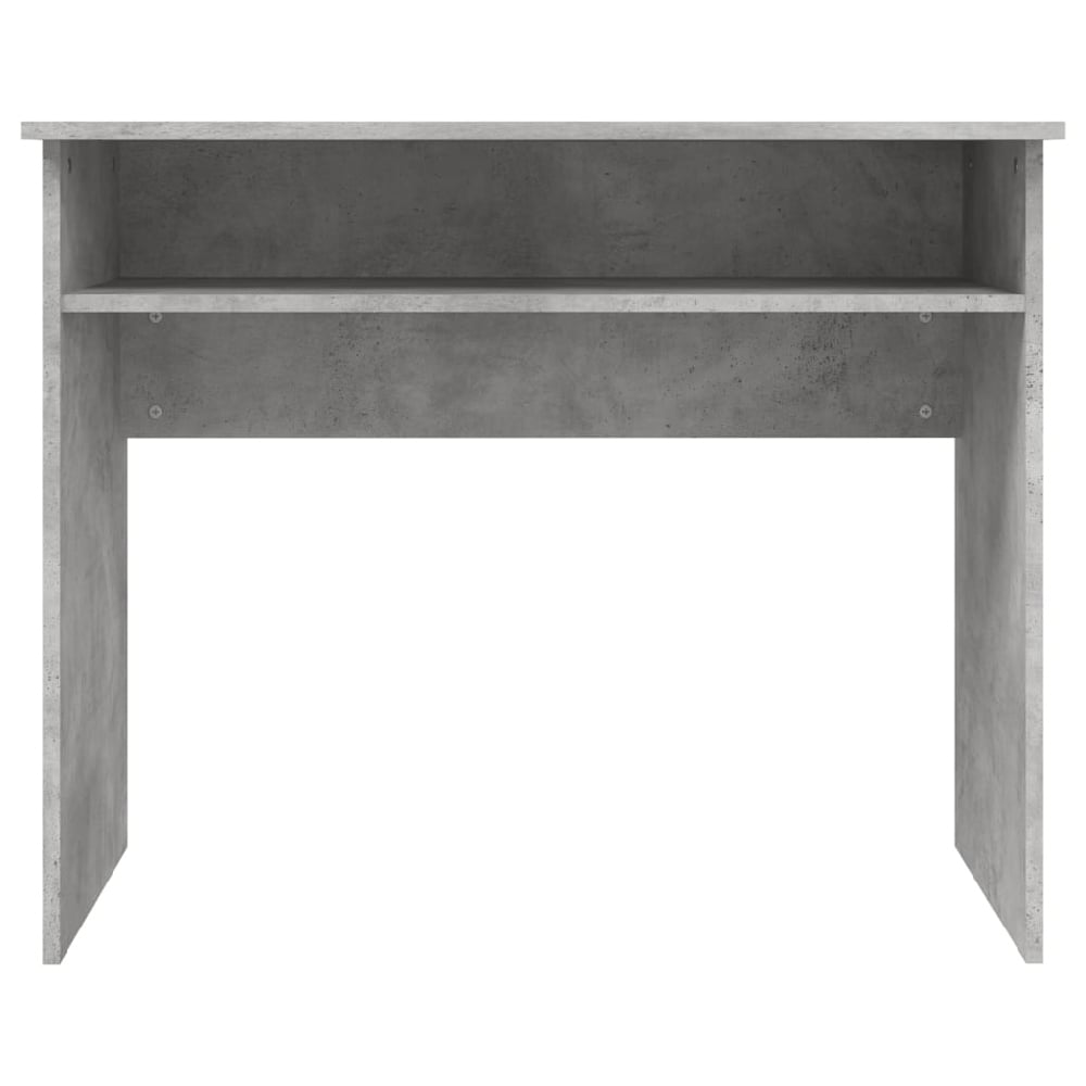 Angleton Wooden Laptop Desk With 1 Shelf In Concrete Grey