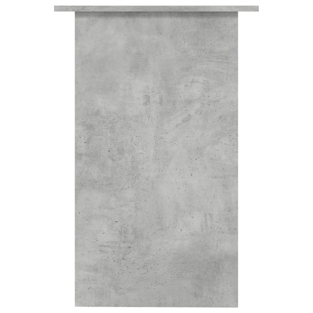 Angleton Wooden Laptop Desk With 1 Shelf In Concrete Grey
