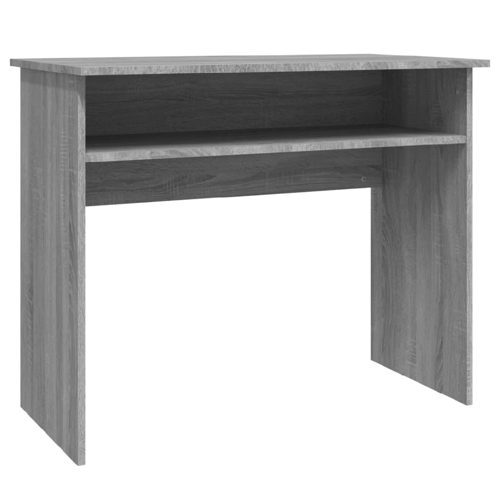 Angleton Wooden Laptop Desk With 1 Shelf In Grey Sonoma