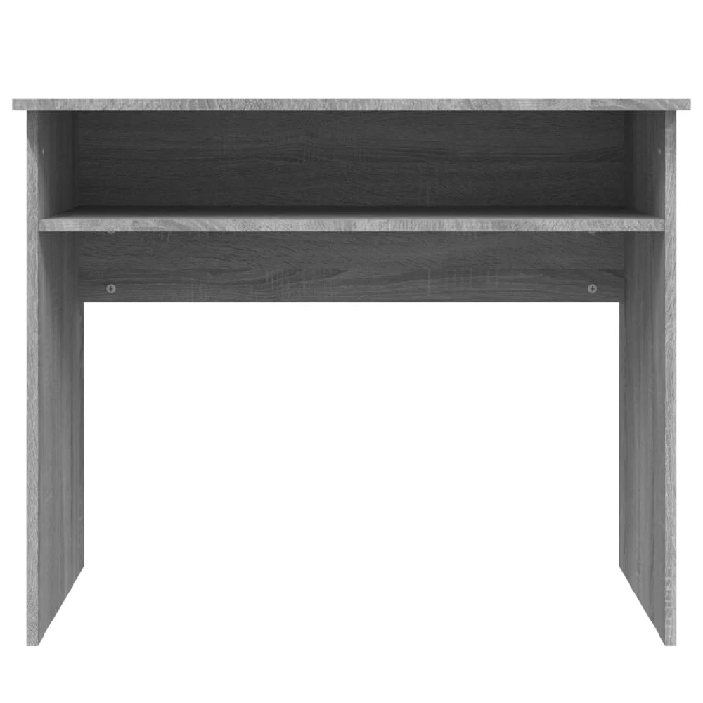 Angleton Wooden Laptop Desk With 1 Shelf In Grey Sonoma