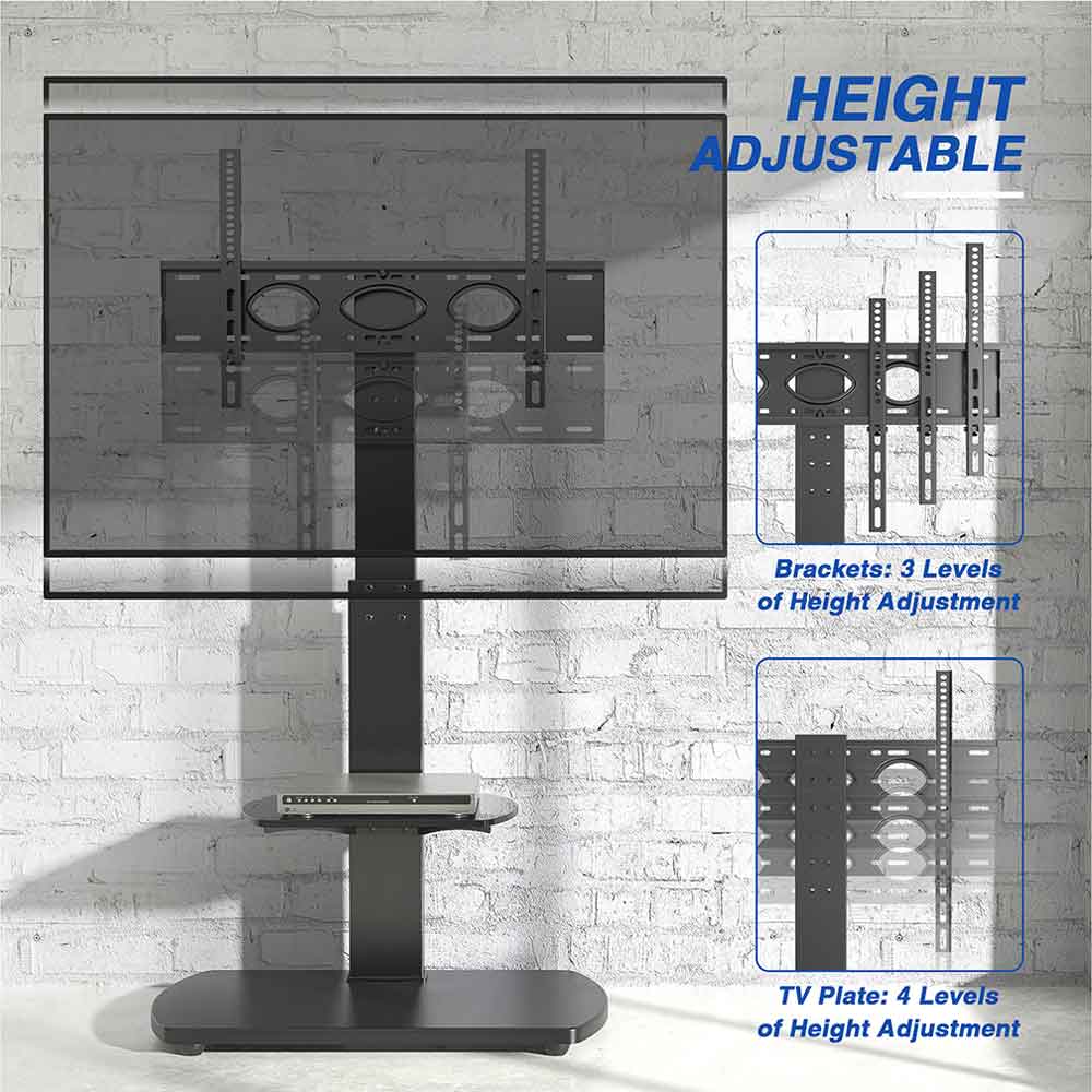 Angleton Wooden Pedestal TV Stand - Black