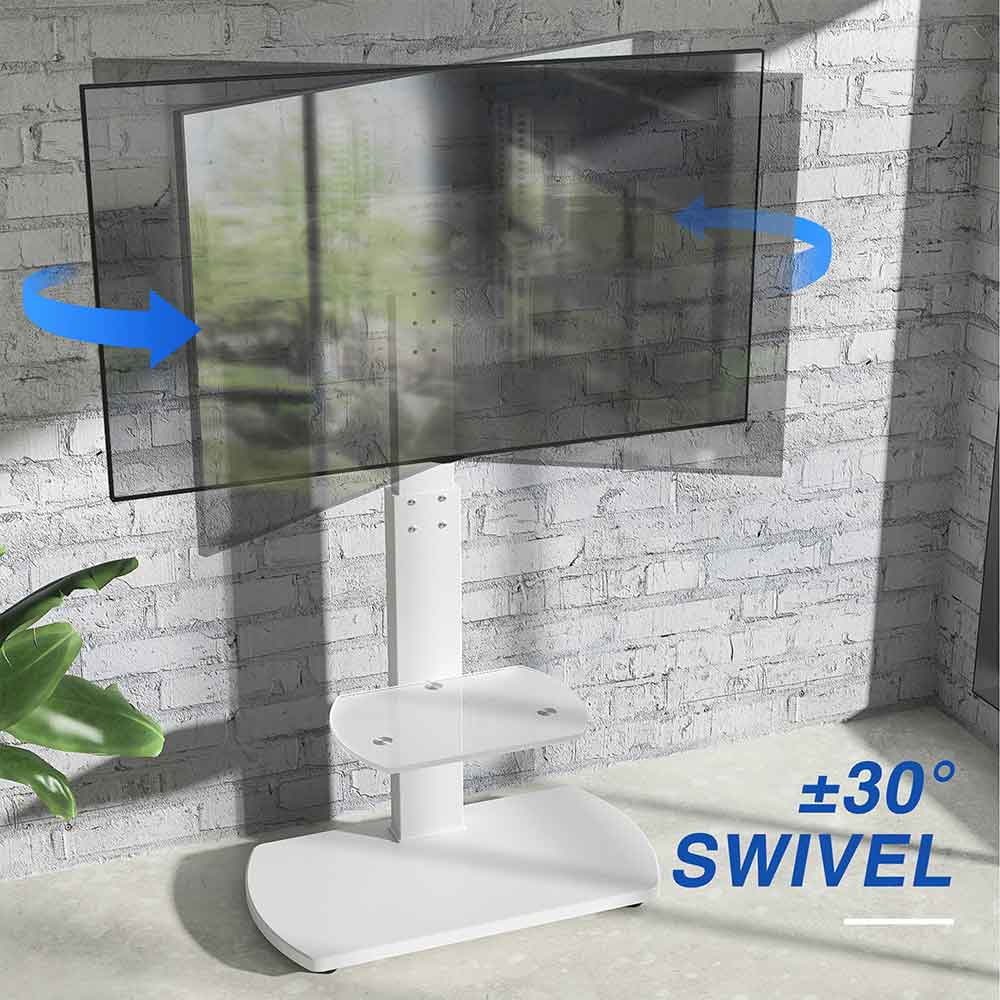Angleton Wooden Pedestal TV stand - White