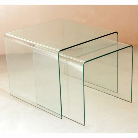 Read more about Afya glass nest of 2 tables in clear