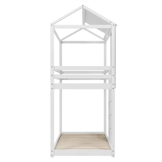 Angola Wooden Single Bunk Bed In White
