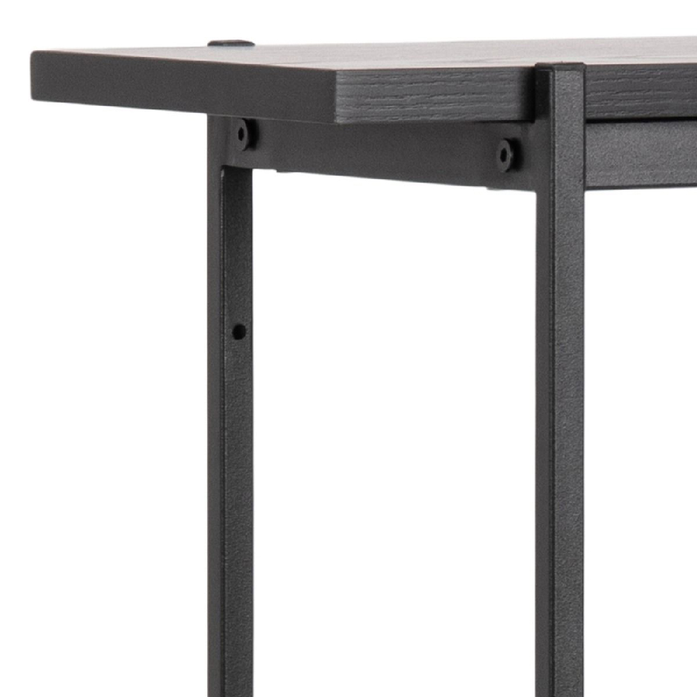 Angus Wooden Bookcase With 2 Sliding Doors In Black