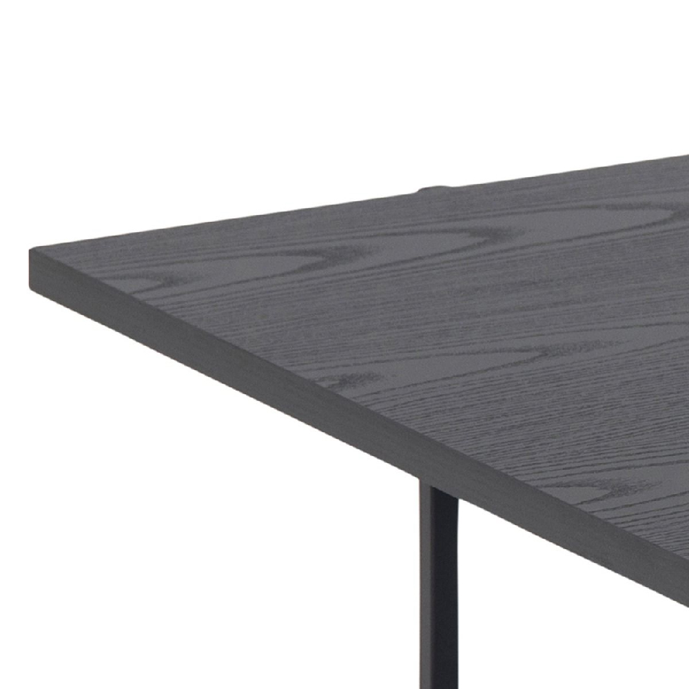 Angus Wooden Coffee Table With Undershelf In Black