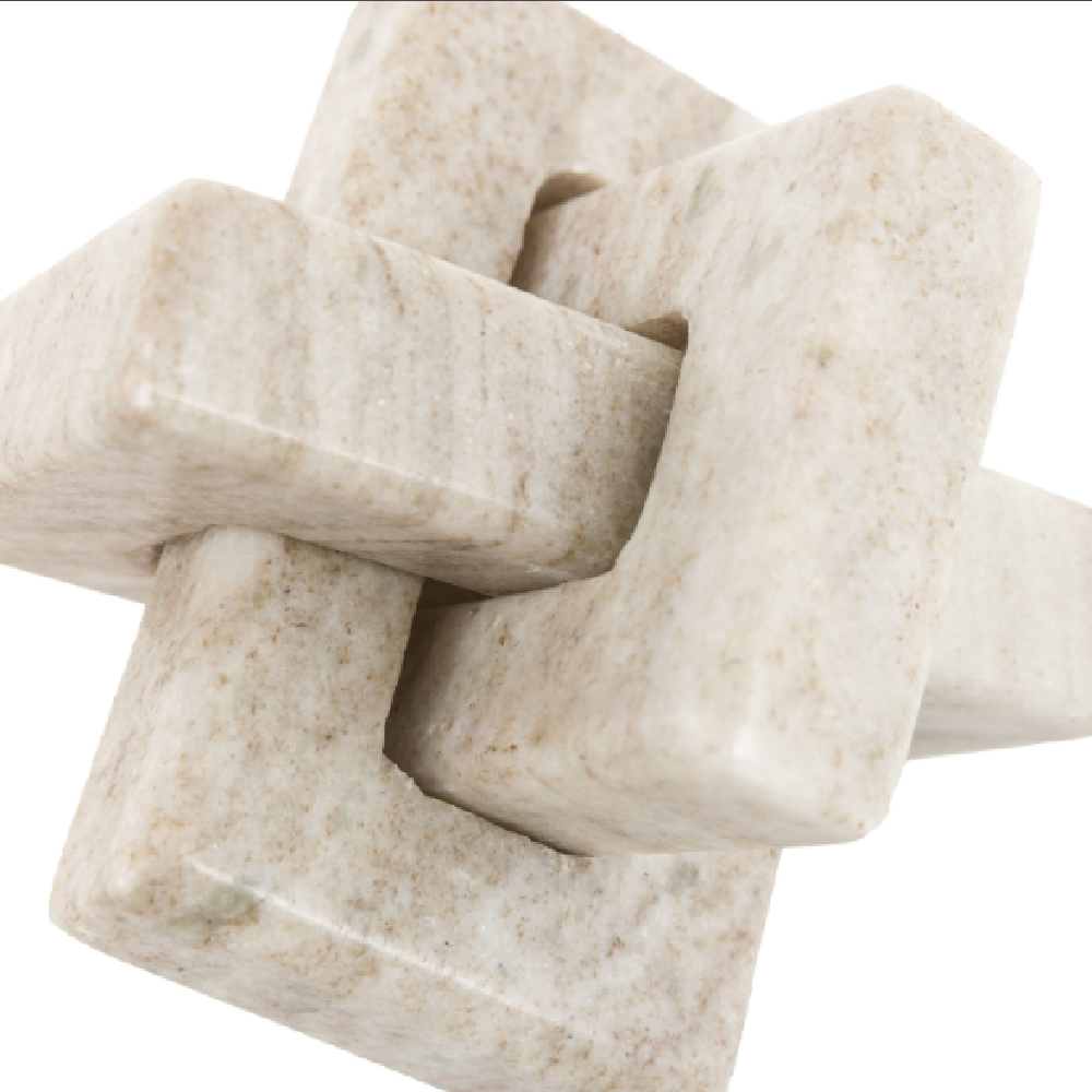 Ankeny Marble Square Linked Sculpture In Sandstone