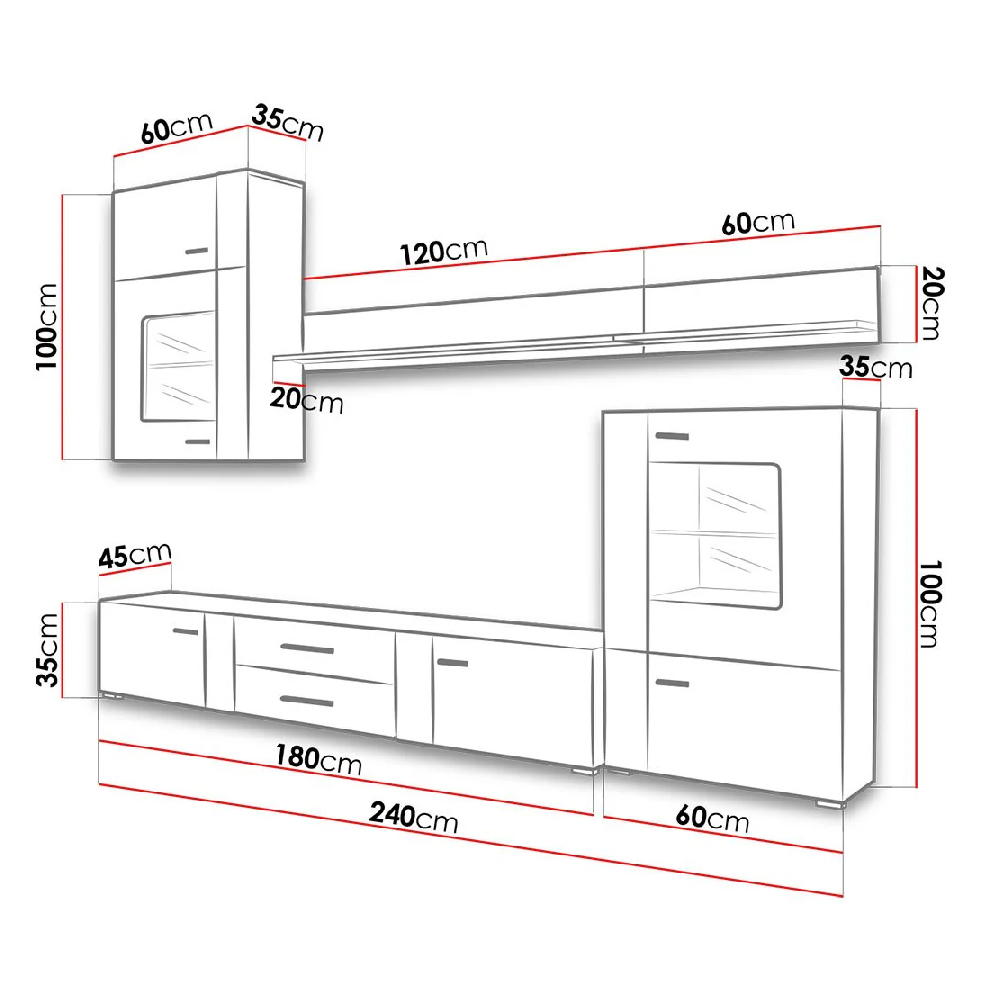 Ankeny Wooden Entertainment Unit In Oak Teufel With LED