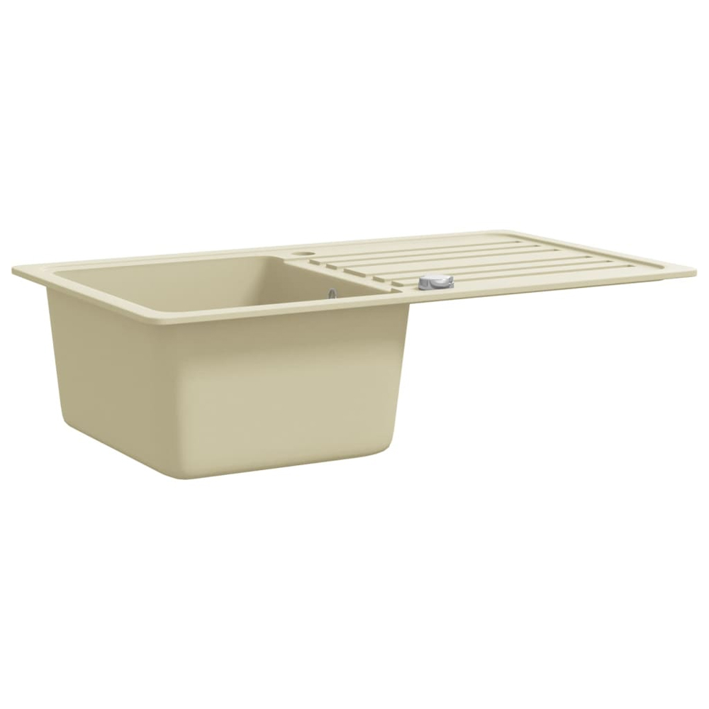 Anna Quartz and Resin 1.0 Bowl Kitchen Sink With Waste Kit 765mm L x 460mm W In Beige