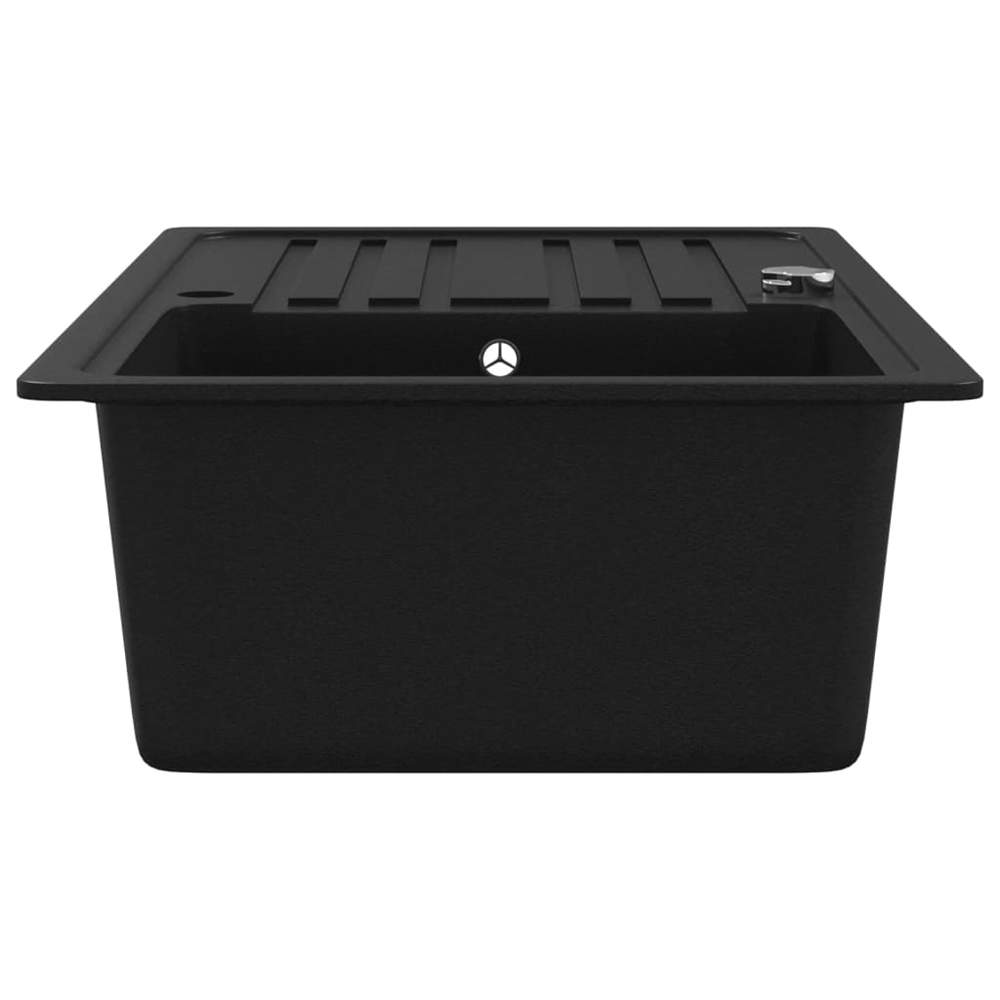 Anna Quartz and Resin 1.0 Bowl Kitchen Sink With Waste Kit 765mm L x 460mm W In Black