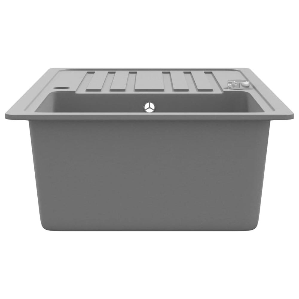 Anna Quartz and Resin 1.0 Bowl Kitchen Sink With Waste Kit 765mm L x 460mm W In Grey