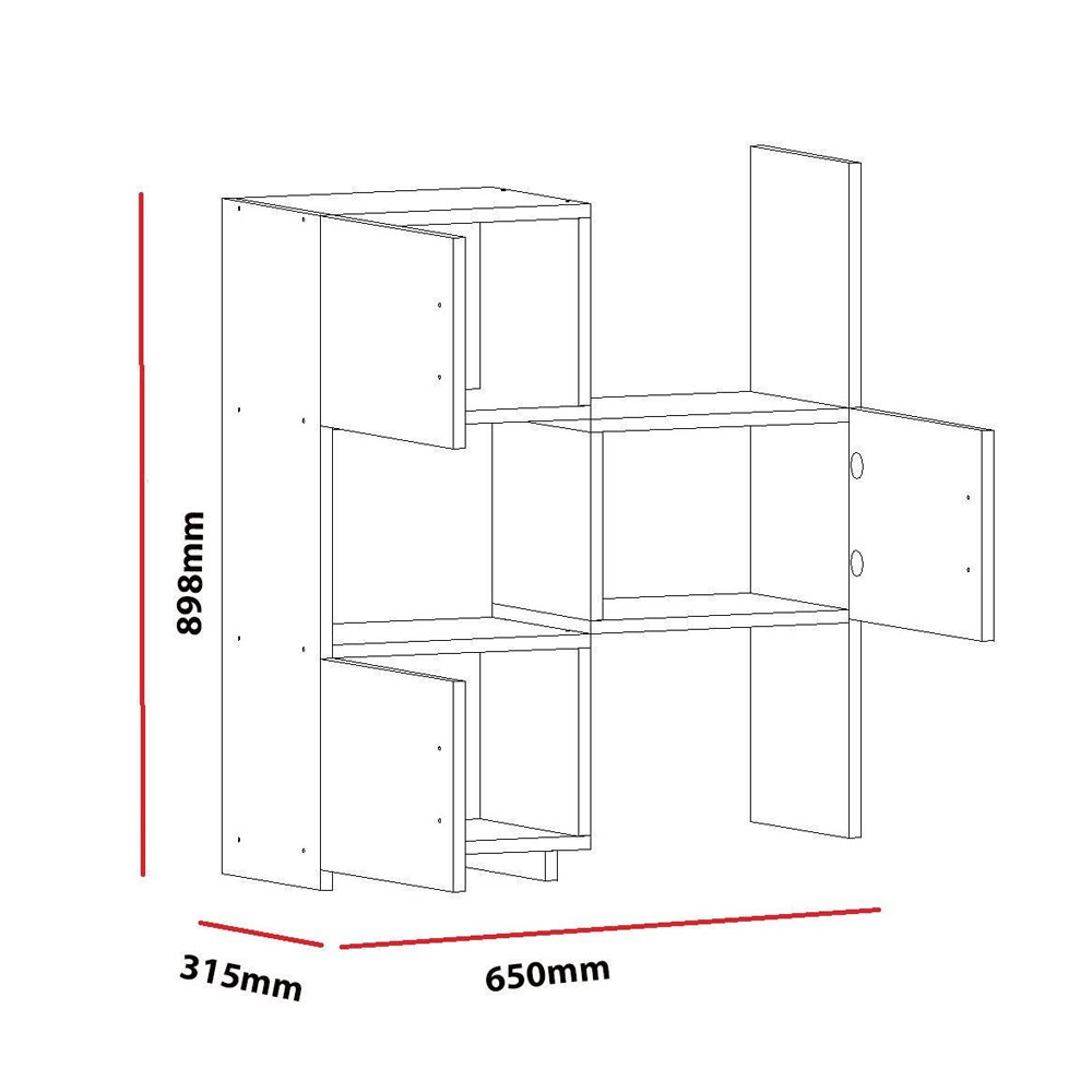 Anna Wooden Display Unit in White