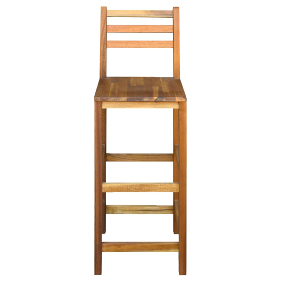 Annalee Set Of 4 Wooden Bar Chairs In Brown