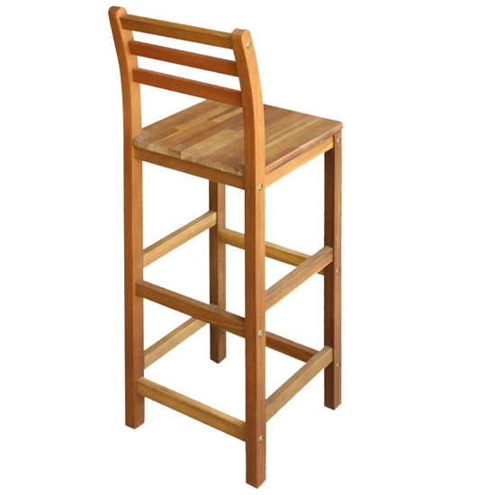 Annalee Set Of 4 Wooden Bar Chairs In Brown