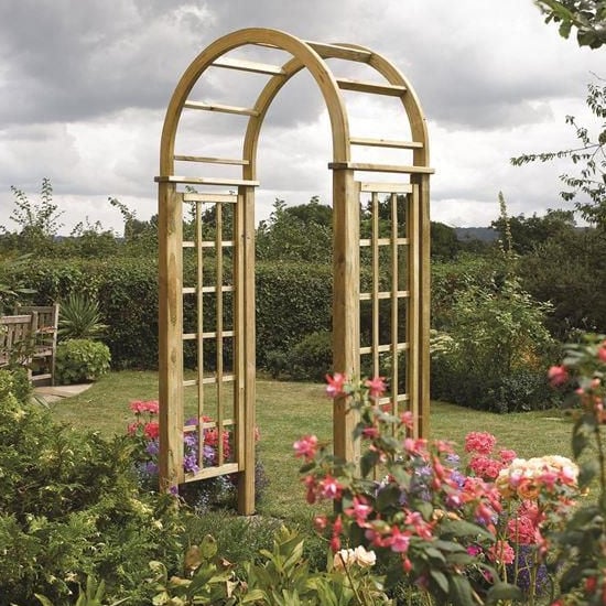 Read more about Annan wooden round top arch in natural timber